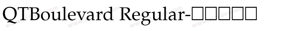 QTBoulevard Regular字体转换